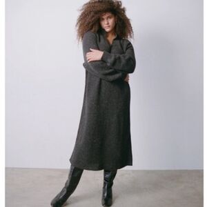 Ozma Amari Dress In Dark Grey